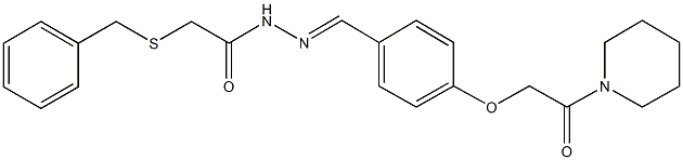 2-(benzylsulfanyl)-N'-{4-[2-oxo-2-(1-piperidinyl)ethoxy]benzylidene}acetohydrazide 结构式