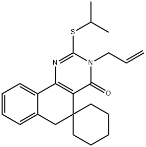 3-allyl-2-(isopropylsulfanyl)-5,6-dihydrospiro(benzo[h]quinazoline-5,1'-cyclohexane)-4(3H)-one 结构式