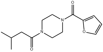 1-(2-furoyl)-4-(3-methylbutanoyl)piperazine 结构式