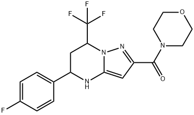 5-(4-fluorophenyl)-2-(4-morpholinylcarbonyl)-7-(trifluoromethyl)-4,5,6,7-tetrahydropyrazolo[1,5-a]pyrimidine 结构式