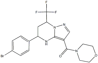 5-(4-bromophenyl)-3-(morpholin-4-ylcarbonyl)-7-(trifluoromethyl)-4,5,6,7-tetrahydropyrazolo[1,5-a]pyrimidine 结构式