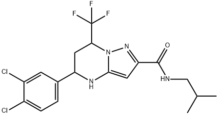 5-(3,4-dichlorophenyl)-N-isobutyl-7-(trifluoromethyl)-4,5,6,7-tetrahydropyrazolo[1,5-a]pyrimidine-2-carboxamide 结构式