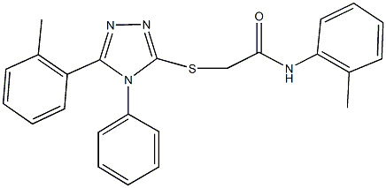 N-(2-methylphenyl)-2-{[5-(2-methylphenyl)-4-phenyl-4H-1,2,4-triazol-3-yl]sulfanyl}acetamide 结构式