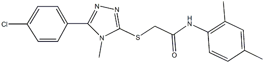 2-{[5-(4-chlorophenyl)-4-methyl-4H-1,2,4-triazol-3-yl]sulfanyl}-N-(2,4-dimethylphenyl)acetamide 结构式