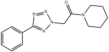 1-[(5-phenyl-2H-tetraazol-2-yl)acetyl]piperidine 结构式