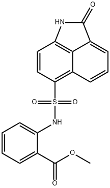 methyl 2-{[(2-oxo-1,2-dihydrobenzo[cd]indol-6-yl)sulfonyl]amino}benzoate 结构式