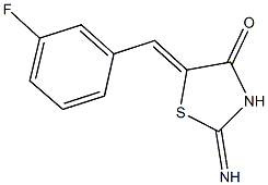 5-(3-fluorobenzylidene)-2-imino-1,3-thiazolidin-4-one 结构式