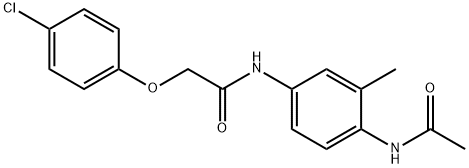 N-[4-(acetylamino)-3-methylphenyl]-2-(4-chlorophenoxy)acetamide 结构式