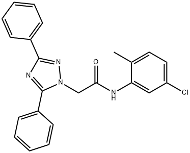 N-(5-chloro-2-methylphenyl)-2-(3,5-diphenyl-1H-1,2,4-triazol-1-yl)acetamide 结构式