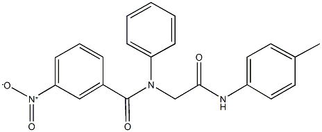 3-nitro-N-{2-[(4-methylphenyl)amino]-2-oxoethyl}-N-phenylbenzamide 结构式