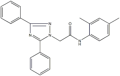 N-(2,4-dimethylphenyl)-2-(3,5-diphenyl-1H-1,2,4-triazol-1-yl)acetamide 结构式