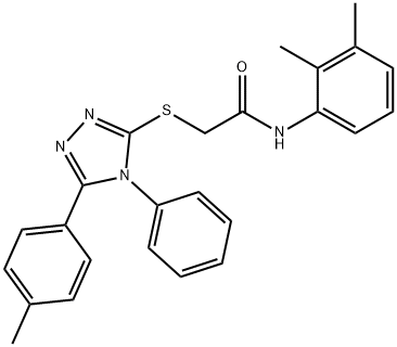 N-(2,3-dimethylphenyl)-2-{[5-(4-methylphenyl)-4-phenyl-4H-1,2,4-triazol-3-yl]sulfanyl}acetamide 结构式