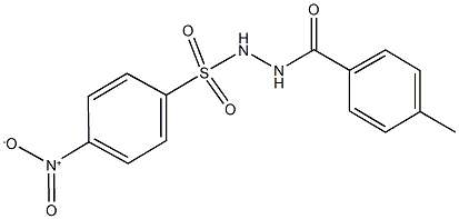 4-nitro-N'-(4-methylbenzoyl)benzenesulfonohydrazide 结构式