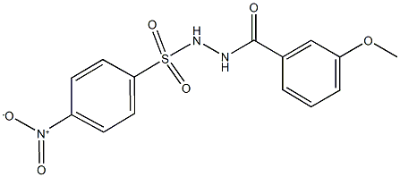 4-nitro-N'-(3-methoxybenzoyl)benzenesulfonohydrazide 结构式