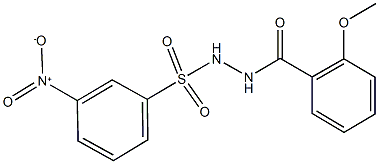 3-nitro-N'-(2-methoxybenzoyl)benzenesulfonohydrazide 结构式