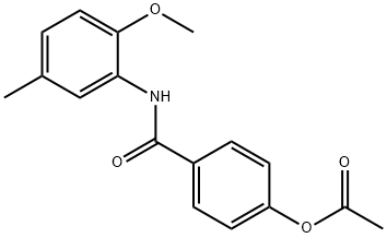 4-[(2-methoxy-5-methylanilino)carbonyl]phenyl acetate 结构式