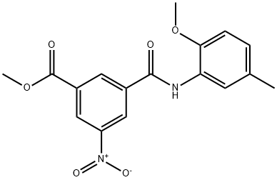 methyl 3-nitro-5-[(2-methoxy-5-methylanilino)carbonyl]benzoate 结构式