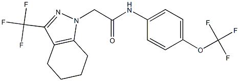 N-[4-(trifluoromethoxy)phenyl]-2-[3-(trifluoromethyl)-4,5,6,7-tetrahydro-1H-indazol-1-yl]acetamide 结构式