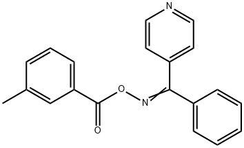 phenyl(4-pyridinyl)methanone O-(3-methylbenzoyl)oxime 结构式