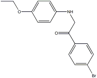 1-(4-bromophenyl)-2-(4-ethoxyanilino)ethanone 结构式