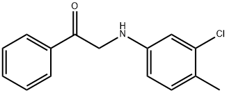 2-(3-chloro-4-methylanilino)-1-phenylethanone 结构式