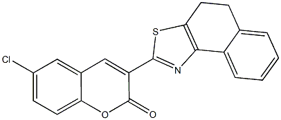 6-chloro-3-(4,5-dihydronaphtho[1,2-d][1,3]thiazol-2-yl)-2H-chromen-2-one 结构式