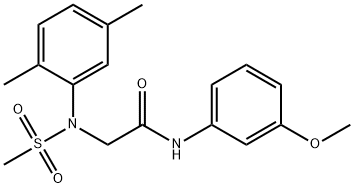 2-[2,5-dimethyl(methylsulfonyl)anilino]-N-(3-methoxyphenyl)acetamide 结构式