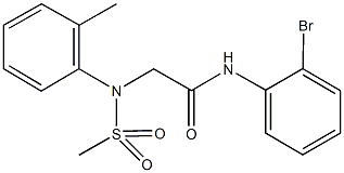 N-(2-bromophenyl)-2-[2-methyl(methylsulfonyl)anilino]acetamide 结构式