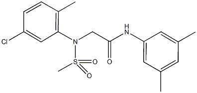 2-[5-chloro-2-methyl(methylsulfonyl)anilino]-N-(3,5-dimethylphenyl)acetamide 结构式