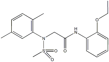 2-[2,5-dimethyl(methylsulfonyl)anilino]-N-(2-ethoxyphenyl)acetamide 结构式