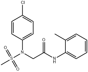 2-[4-chloro(methylsulfonyl)anilino]-N-(2-methylphenyl)acetamide 结构式