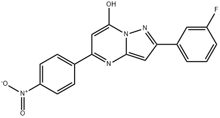2-(3-fluorophenyl)-5-{4-nitrophenyl}pyrazolo[1,5-a]pyrimidin-7-ol 结构式