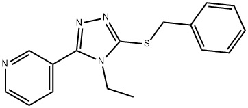 benzyl 4-ethyl-5-(3-pyridinyl)-4H-1,2,4-triazol-3-yl sulfide 结构式