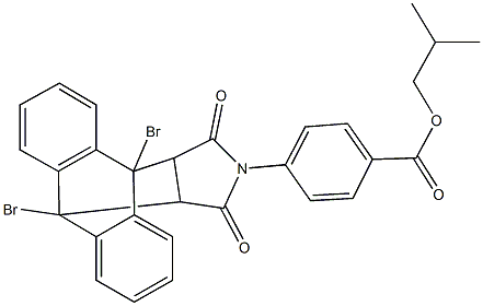 isobutyl 4-(1,8-dibromo-16,18-dioxo-17-azapentacyclo[6.6.5.0~2,7~.0~9,14~.0~15,19~]nonadeca-2,4,6,9,11,13-hexaen-17-yl)benzoate 结构式