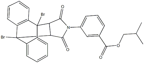 isobutyl 3-(1,8-dibromo-16,18-dioxo-17-azapentacyclo[6.6.5.0~2,7~.0~9,14~.0~15,19~]nonadeca-2,4,6,9,11,13-hexaen-17-yl)benzoate 结构式