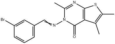 3-[(3-bromobenzylidene)amino]-2,5,6-trimethylthieno[2,3-d]pyrimidin-4(3H)-one