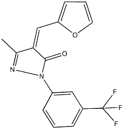 4-(2-furylmethylene)-5-methyl-2-[3-(trifluoromethyl)phenyl]-2,4-dihydro-3H-pyrazol-3-one 结构式