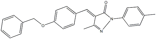 4-[4-(benzyloxy)benzylidene]-5-methyl-2-(4-methylphenyl)-2,4-dihydro-3H-pyrazol-3-one 结构式