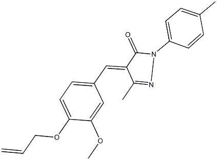 4-[4-(allyloxy)-3-methoxybenzylidene]-5-methyl-2-(4-methylphenyl)-2,4-dihydro-3H-pyrazol-3-one 结构式