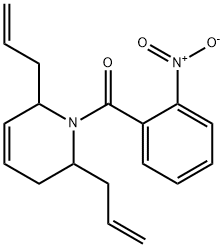 2,6-diallyl-1-{2-nitrobenzoyl}-1,2,3,6-tetrahydropyridine 结构式