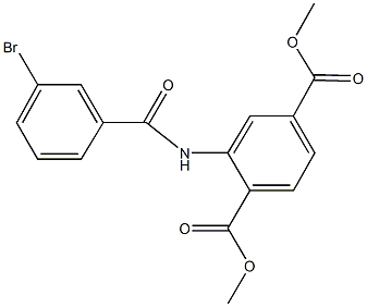 dimethyl 2-[(3-bromobenzoyl)amino]terephthalate 结构式