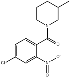 1-{4-chloro-2-nitrobenzoyl}-3-methylpiperidine 结构式