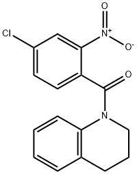1-{4-chloro-2-nitrobenzoyl}-1,2,3,4-tetrahydroquinoline 结构式