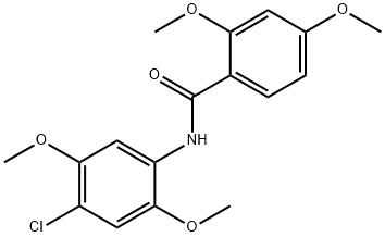 N-(4-chloro-2,5-dimethoxyphenyl)-2,4-dimethoxybenzamide 结构式