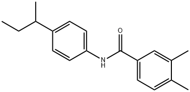 N-(4-sec-butylphenyl)-3,4-dimethylbenzamide 结构式