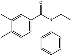 N-ethyl-3,4-dimethyl-N-phenylbenzamide 结构式