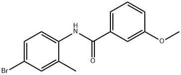 N-(4-bromo-2-methylphenyl)-3-methoxybenzamide 结构式