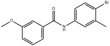 N-(4-bromo-3-methylphenyl)-3-methoxybenzamide 结构式