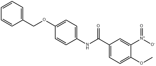 N-[4-(benzyloxy)phenyl]-3-nitro-4-methoxybenzamide 结构式