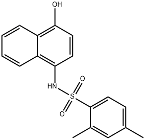 N-(4-hydroxy-1-naphthyl)-2,4-dimethylbenzenesulfonamide 结构式